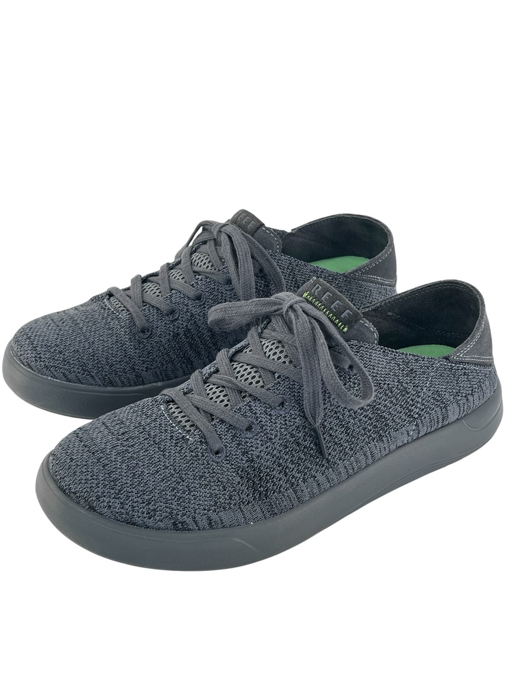Neptune Men's Breathable Sneakers 10.5 Grey Knit Crush Back Heel Lightweight